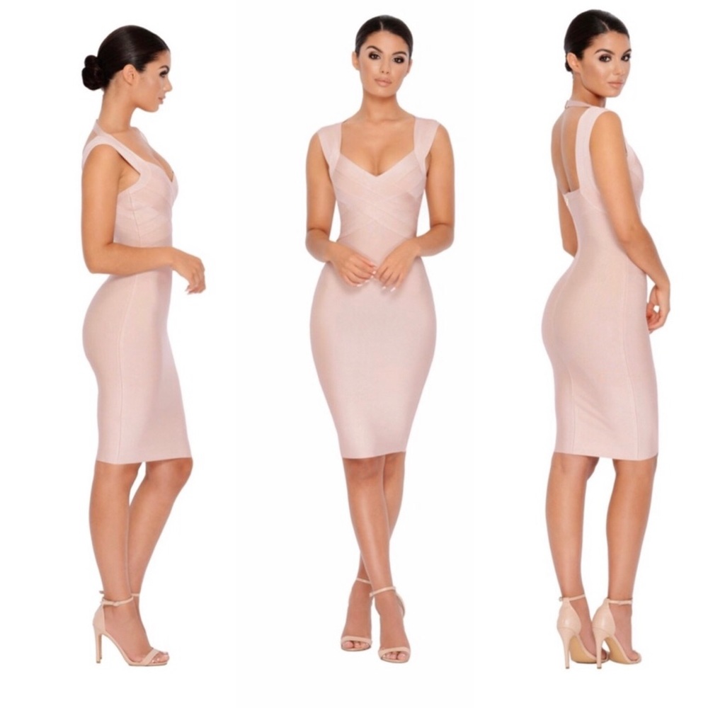 BCBG Exclusively For Nordstrom Criss Cross Bandage Dress In Royal Blue - Picture 7 of 9